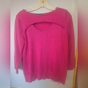 COPY - Cable & Gauge - Slit Chest Pink Top M